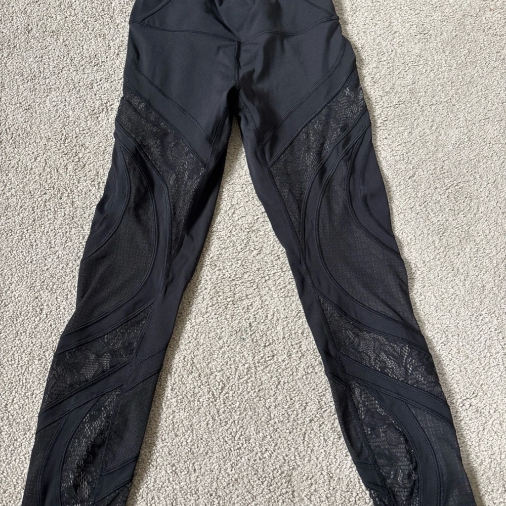 lululemon athletica Black Mesh Leggings